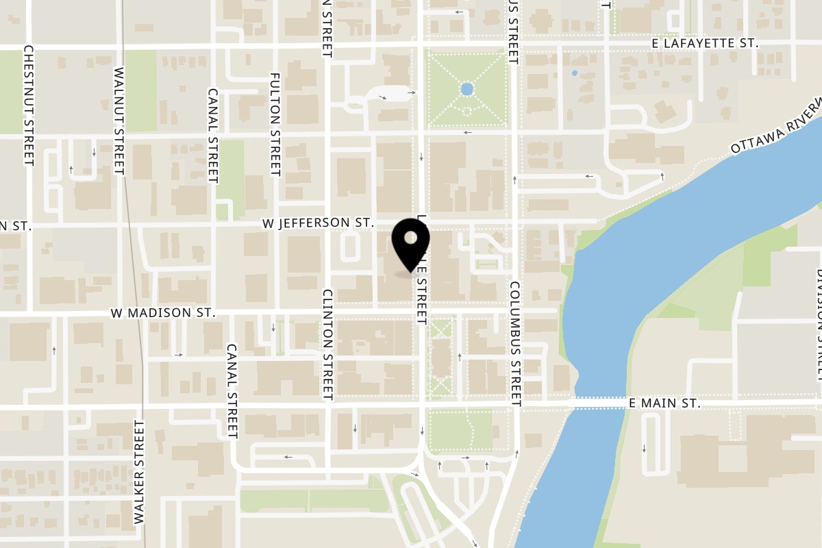 Map showing the location of Garden Berry Cafe Ottawa on 711 La Salle St in Ottawa